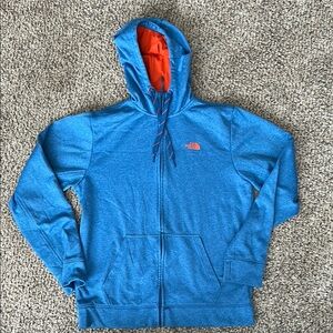 The North Face Blue and Orange Hoodie